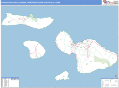 Kahului-Wailuku-Lahaina Metro Area Digital Map Basic Style